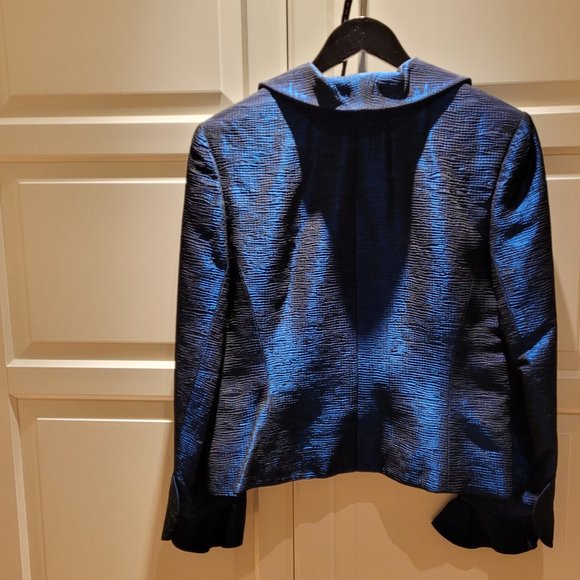 The Room Vintage 90s Eveningwear Top, Iridescent Blue - Picture 6 of 8